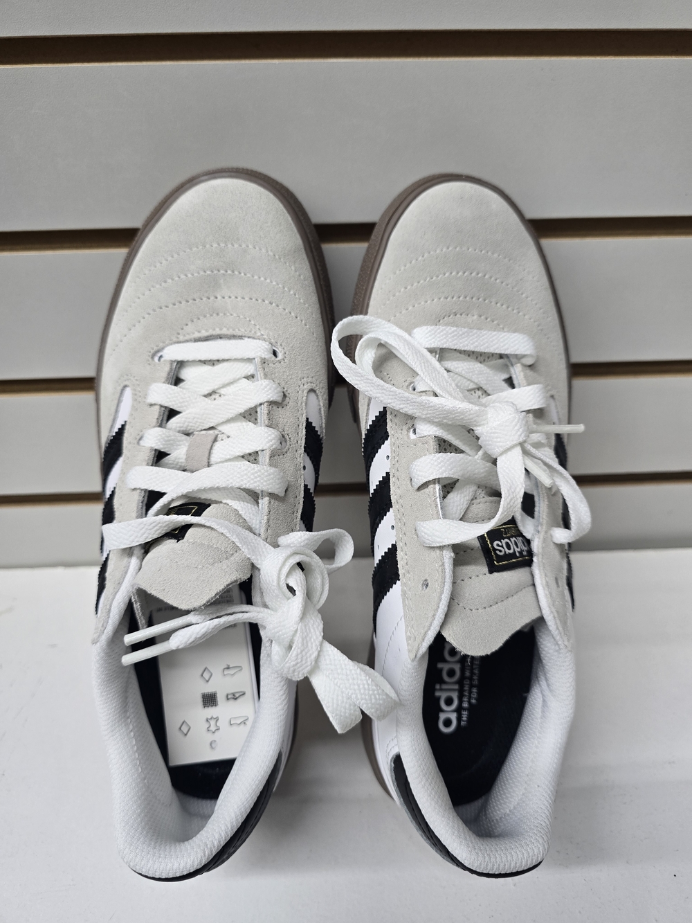 Adidas Men's White and Black Suede Casual Sneakers